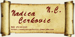 Nadica Čerković vizit kartica